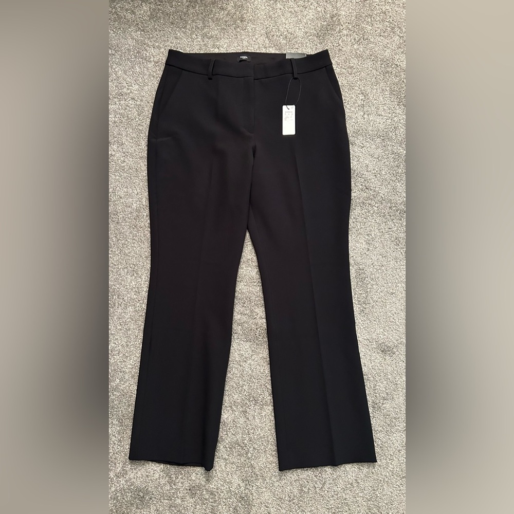NWT EXPRESS Editor Black Boot Mid Rise Pants 12 Short